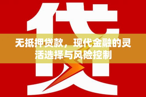 富平无抵押贷款，现代金融的灵活选择与风险控制