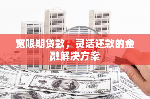 富平宽限期贷款，灵活还款的金融解决方案