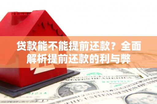 富平贷款能不能提前还款？全面解析提前还款的利与弊