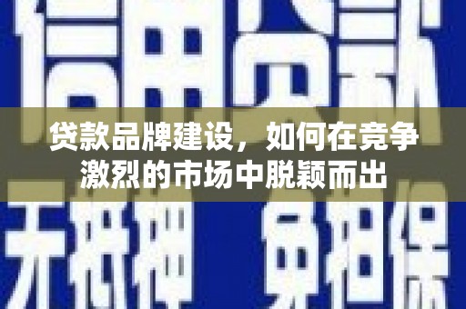 富平贷款品牌建设，如何在竞争激烈的市场中脱颖而出