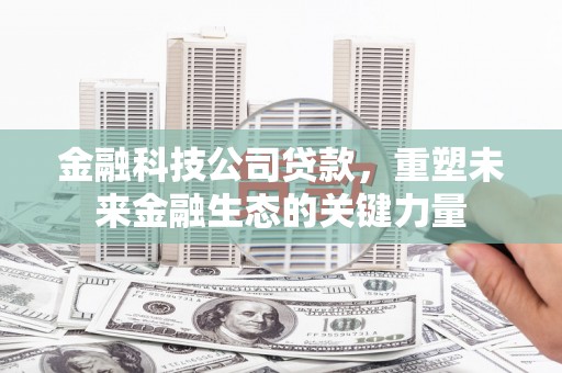 富平金融科技公司贷款，重塑未来金融生态的关键力量