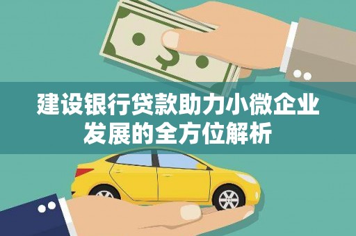 富平建设银行贷款助力小微企业发展的全方位解析